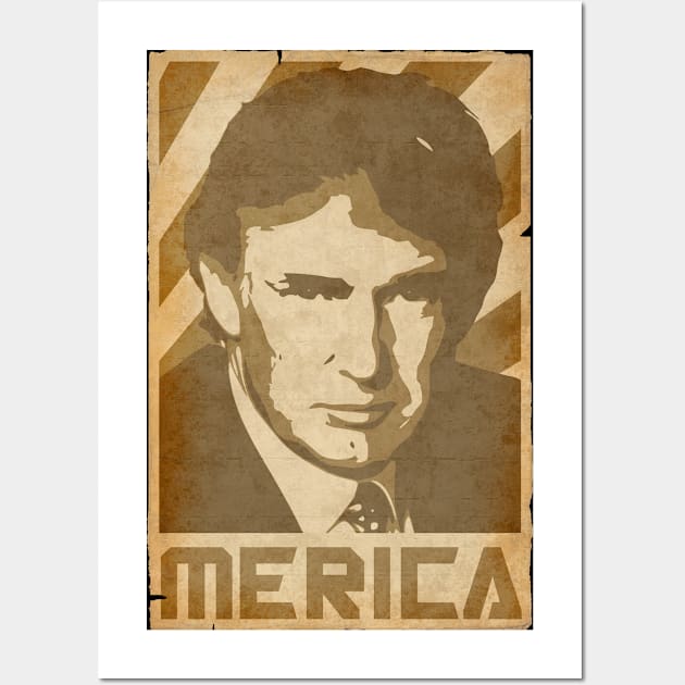 Donald Trump Merica Retro Propaganda Wall Art by Nerd_art